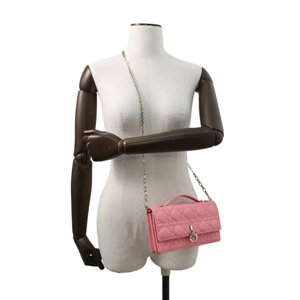 クリスチャン・ディオール チェーンショルダーバッグ My Dior ミニバッグ カナージュ ラムスキン S0980ONMJ セール品