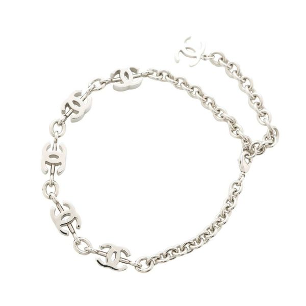 シャネル ネックレス ココマーク 5P ラインストーン メタル ABE836 CHANEL アクセサリー チョーカー