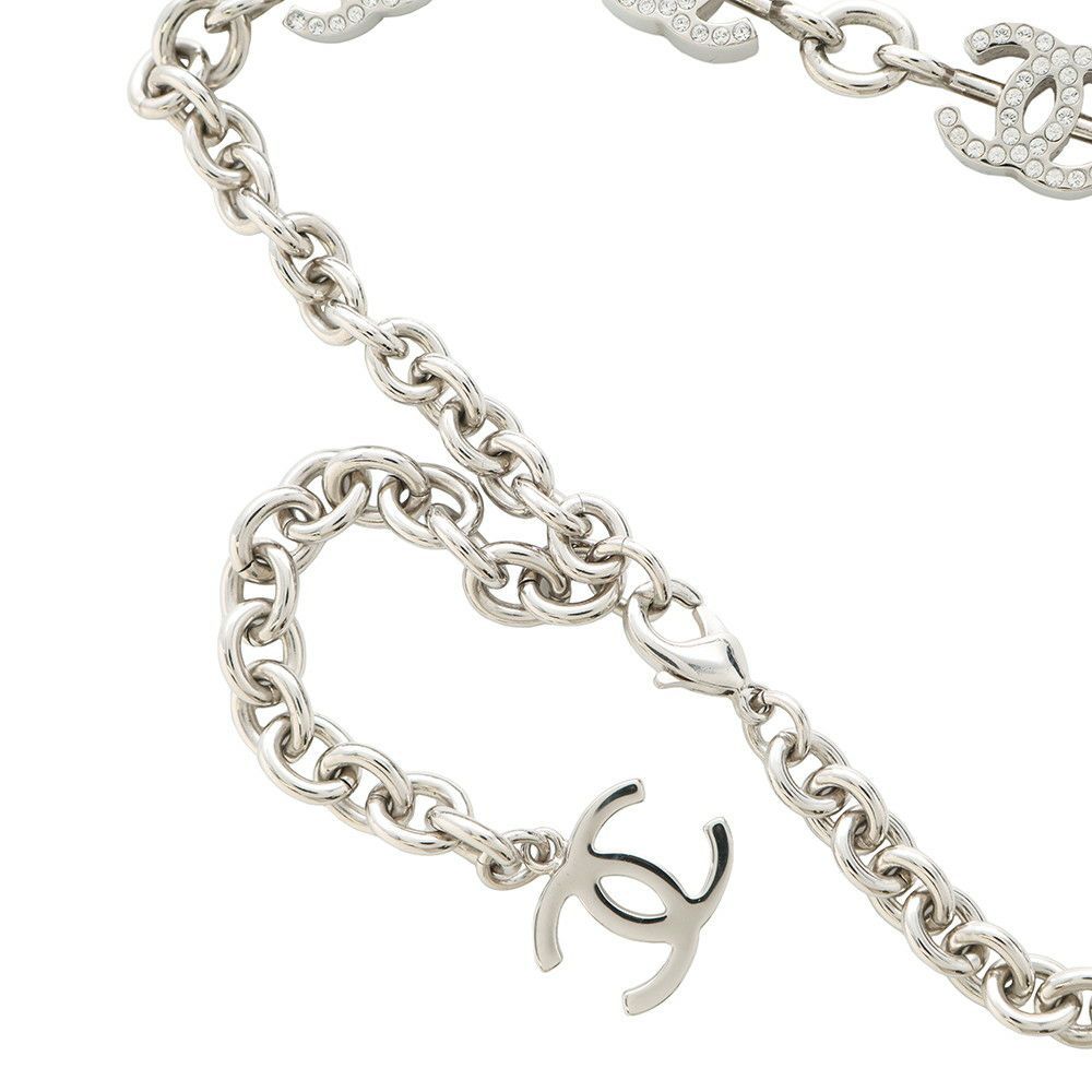 シャネル ネックレス ココマーク 5P ラインストーン メタル ABE836 CHANEL アクセサリー チョーカー