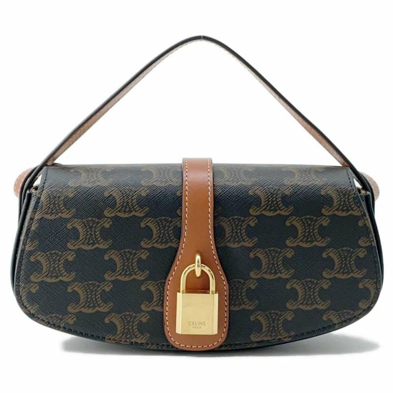 セリーヌ ハンドバッグ トリオンフ ストラップ付きクラッチ PVC 10I592DQ2.04LU 2wayショルダーバッグ