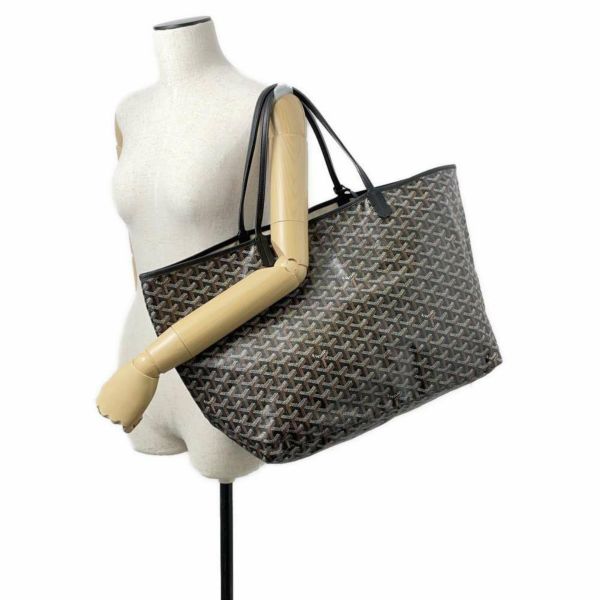 ゴヤール トートバッグ サンルイGM Saint Louis GOYARD バッグ ポーチ付き 黒