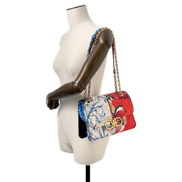 サルヴァトーレ・フェラガモ チェーンショルダーバッグ ガンチーニ ナイロン 21H454 Ferragamo