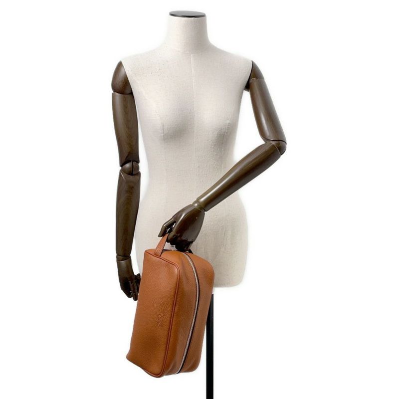 フェンディ ハンドバッグ ロゴ セカンドバッグ レザー 7AS378 FENDI バッグ メンズ