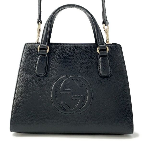 グッチ ハンドバッグ ソーホー インターロッキングG レザー 607722 GUCCI ショルダーバッグ 黒 アウトレット品