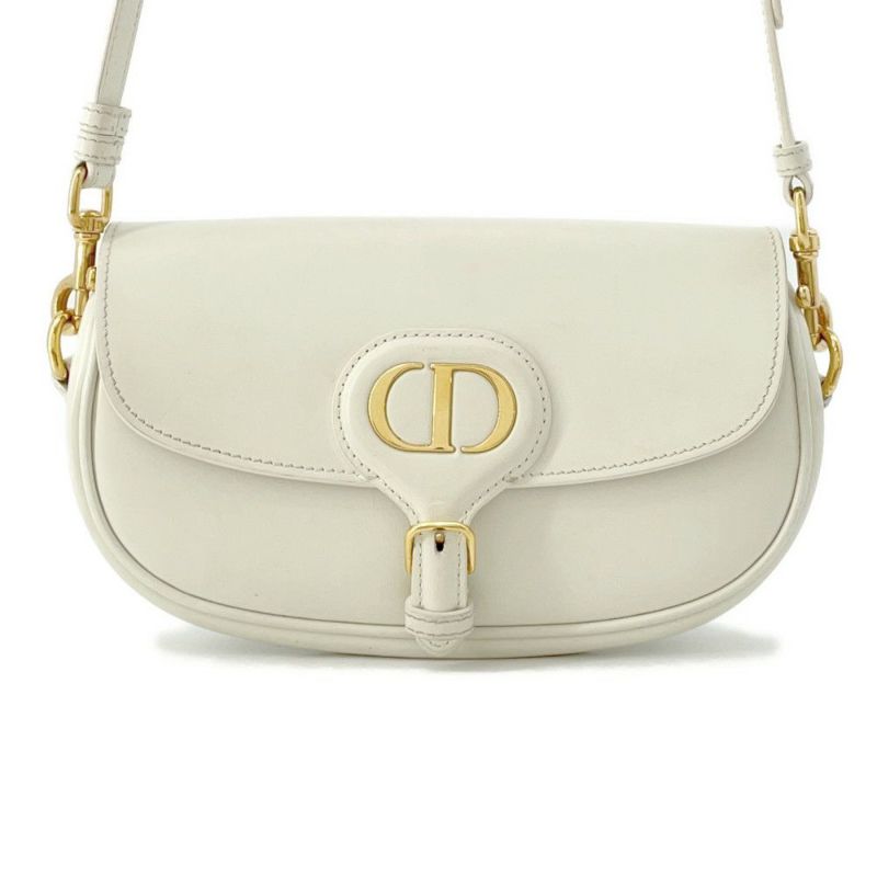 クリスチャン・ディオール ショルダーバッグ ボビー イーストウエスト レザー Christian Dior バッグ 白