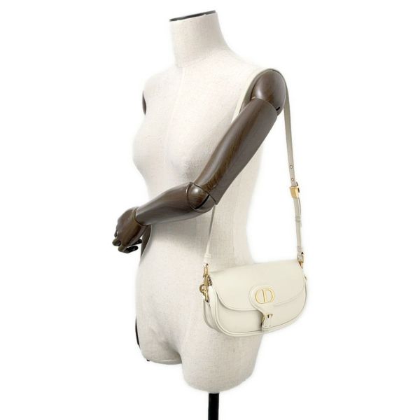クリスチャン・ディオール ショルダーバッグ ボビー イーストウエスト レザー Christian Dior バッグ 白