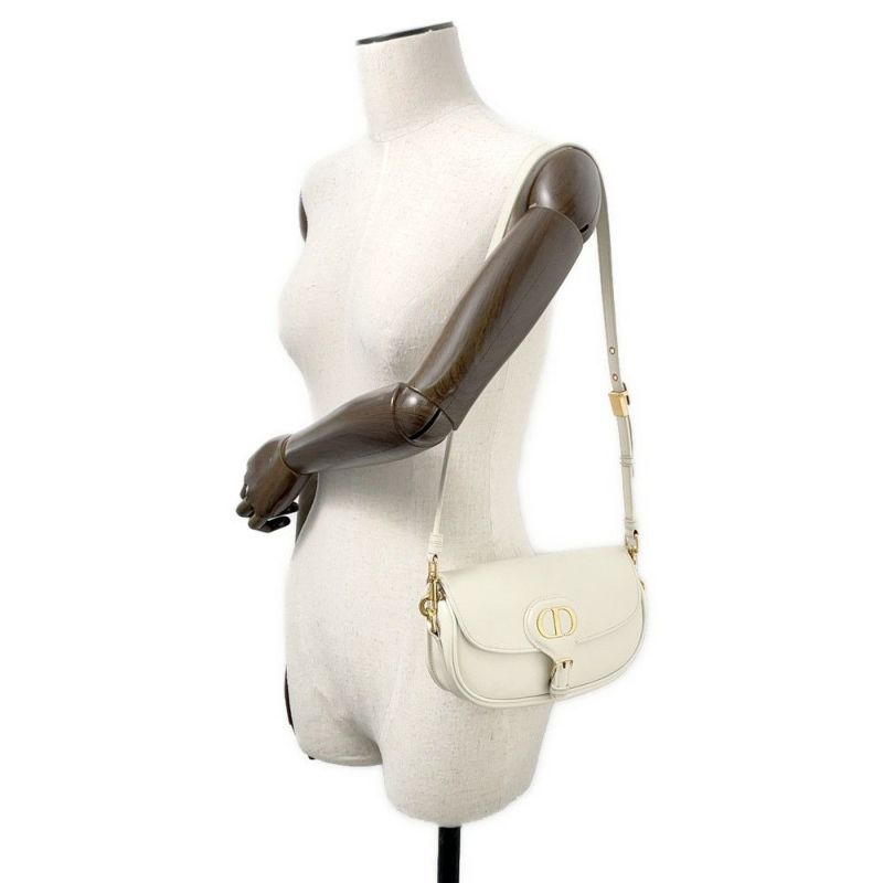 クリスチャン・ディオール ショルダーバッグ ボビー イーストウエスト レザー Christian Dior バッグ 白