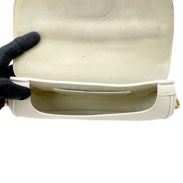クリスチャン・ディオール ショルダーバッグ ボビー イーストウエスト レザー Christian Dior バッグ 白