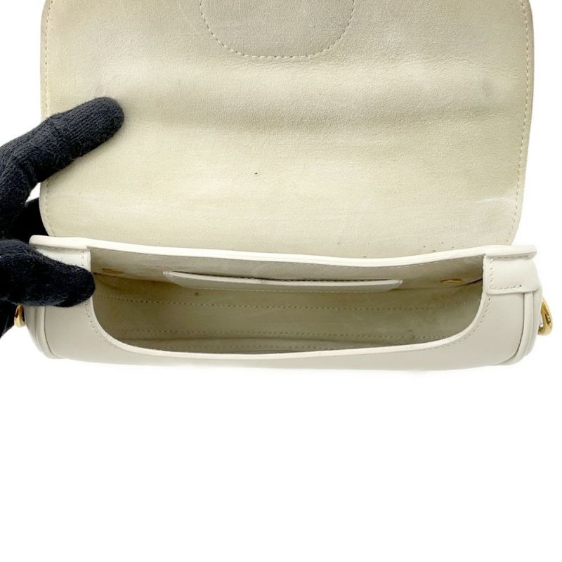 クリスチャン・ディオール ショルダーバッグ ボビー イーストウエスト レザー Christian Dior バッグ 白