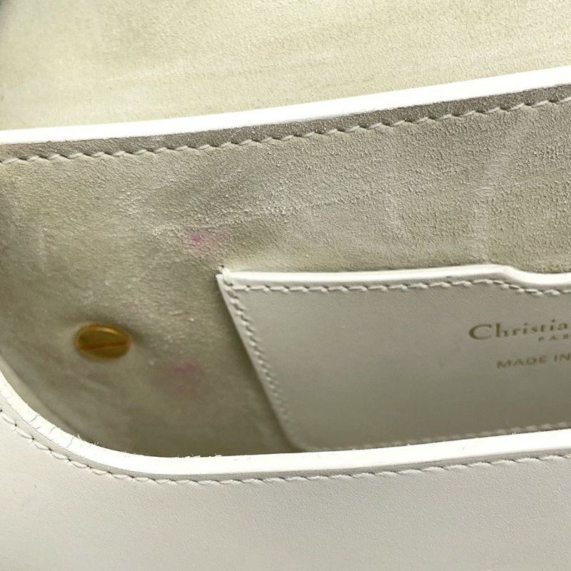 クリスチャン・ディオール ショルダーバッグ ボビー イーストウエスト レザー Christian Dior バッグ 白