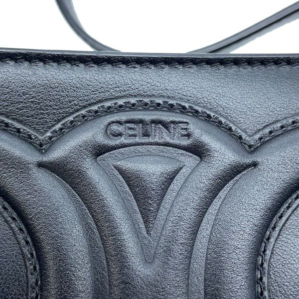 セリーヌ ショルダーバッグ キュイル トリオンフ レザー 198153DU3.38NO CELINE ワンショルダー 黒