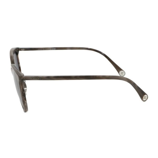 シャネル サングラス ココマーク パント シェイプ アイウェア 54□17 140 CHANEL マーブル柄 黒