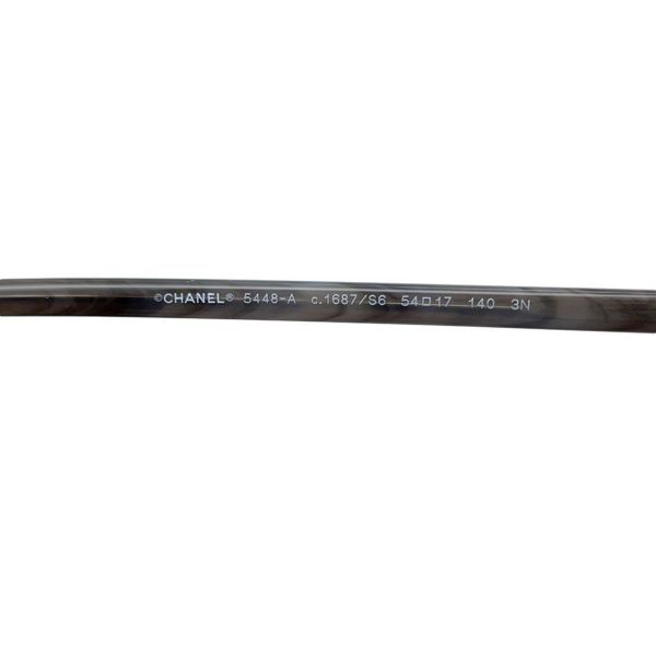 シャネル サングラス ココマーク パント シェイプ アイウェア 54□17 140 CHANEL マーブル柄 黒