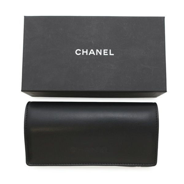 シャネル サングラス ココマーク パント シェイプ アイウェア 54□17 140 CHANEL マーブル柄 黒