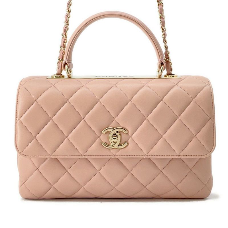 シャネル ハンドバッグ トレンディCC トップハンドル マトラッセ ココマーク ラムスキン A69923 CHANEL 2wayチェーンショルダー