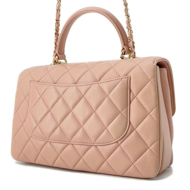 シャネル ハンドバッグ トレンディCC トップハンドル マトラッセ ココマーク ラムスキン A69923 CHANEL 2wayチェーンショルダー