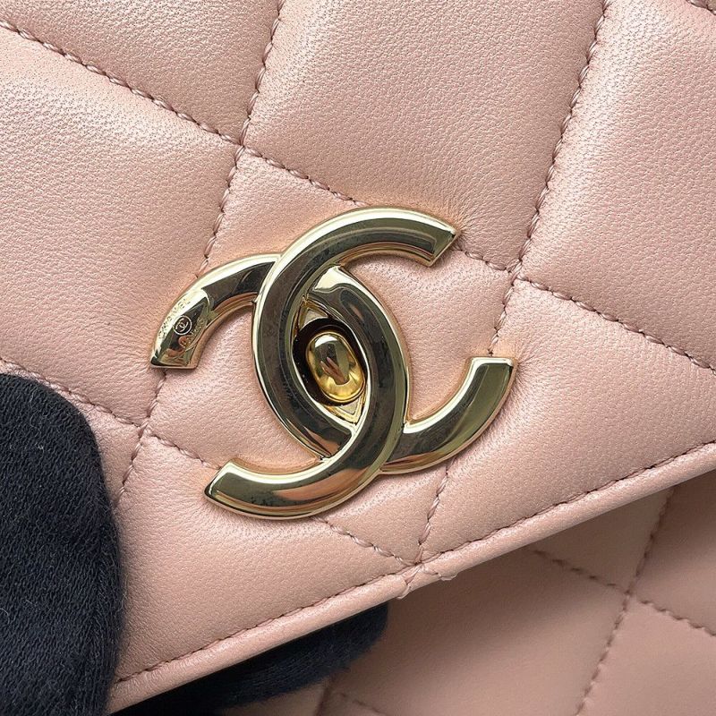 シャネル ハンドバッグ トレンディCC トップハンドル マトラッセ ココマーク ラムスキン A69923 CHANEL 2wayチェーンショルダー