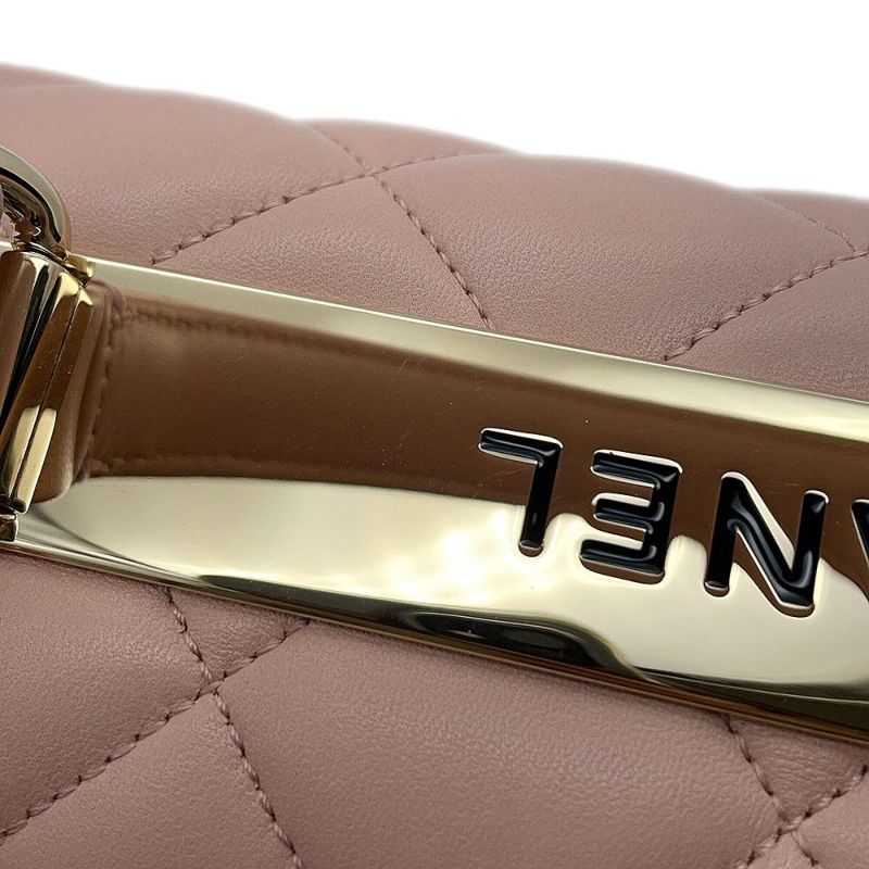 シャネル ハンドバッグ トレンディCC トップハンドル マトラッセ ココマーク ラムスキン A69923 CHANEL 2wayチェーンショルダー