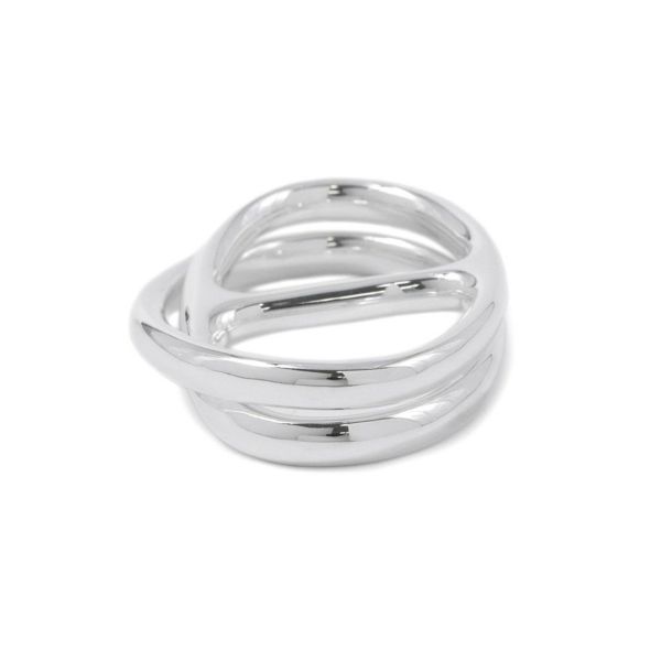 エルメス リング シェーヌダンクル パンク ダブルリング SV925シルバー リングサイズ50 HERMES 指輪 ダブル フィンガー