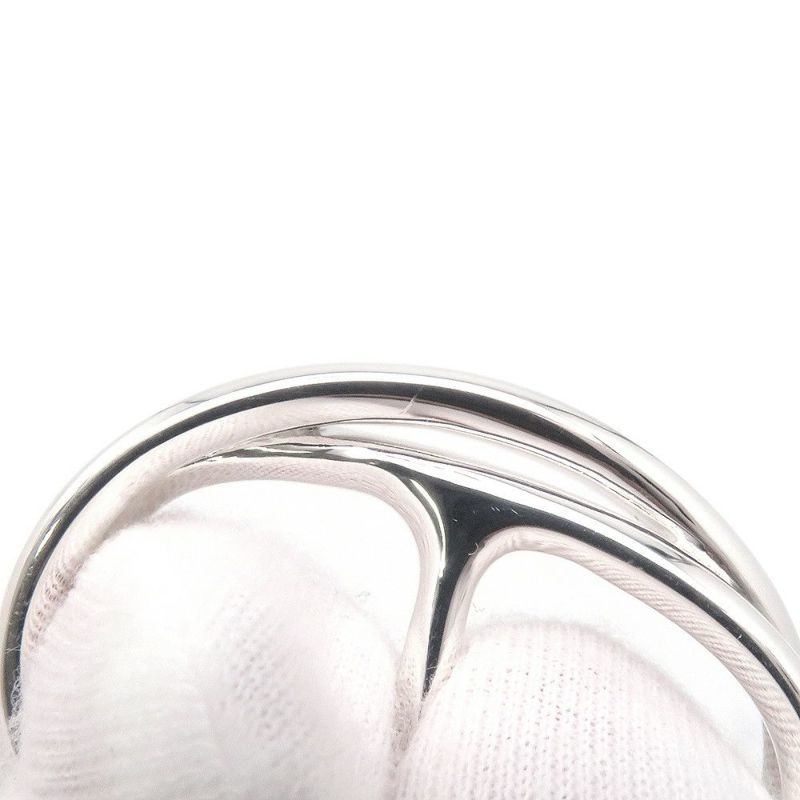 エルメス リング シェーヌダンクル パンク ダブルリング SV925シルバー リングサイズ50 HERMES 指輪 ダブル フィンガー