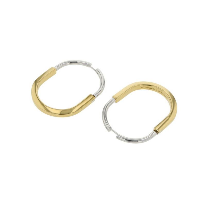 ティファニー ピアス ロック ピアス エクストララージ ダイヤモンド 計0.32ct K18YG/K18WG Tiffany&Co.