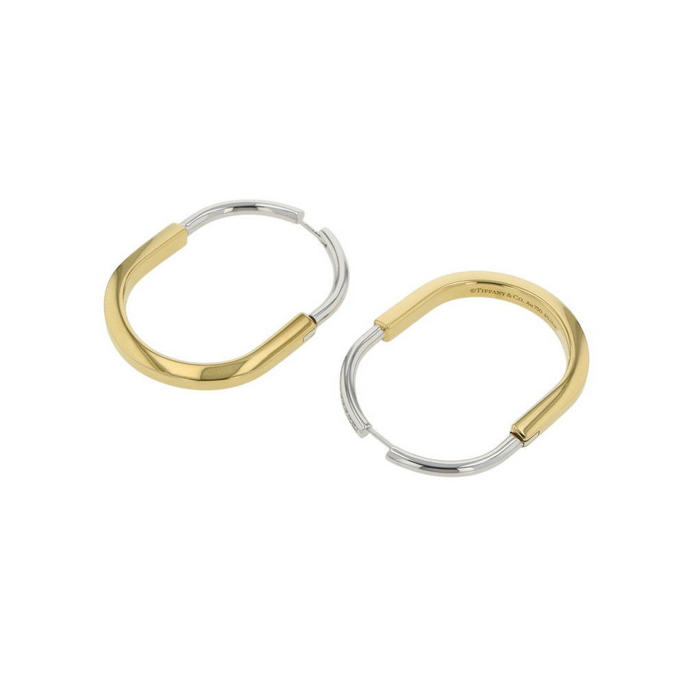 ティファニー ピアス ロック ピアス エクストララージ ダイヤモンド 計0.32ct K18YG/K18WG Tiffany&Co.
