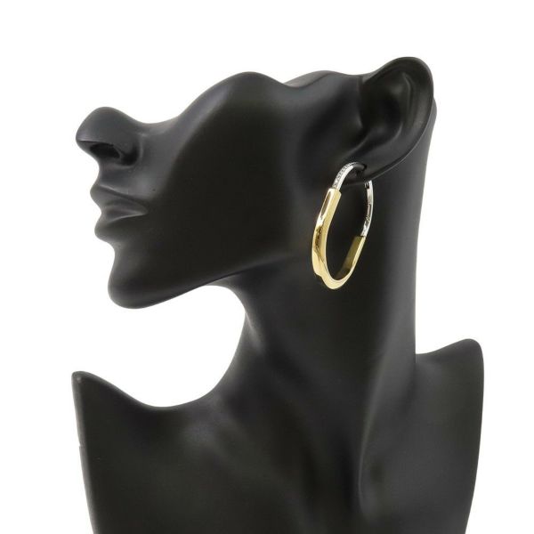ティファニー ピアス ロック ピアス エクストララージ ダイヤモンド 計0.32ct K18YG/K18WG Tiffany&Co.