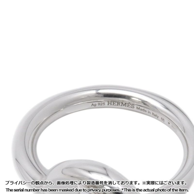 エルメス リング エシャペ MM SV925シルバー リングサイズ55 HERMES ジュエリー 指輪 Echapee