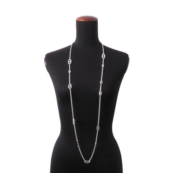 エルメス ネックレス シェーヌダンクル ファランドール120 SV925シルバー HERMES ロングネックレス ジュエリー