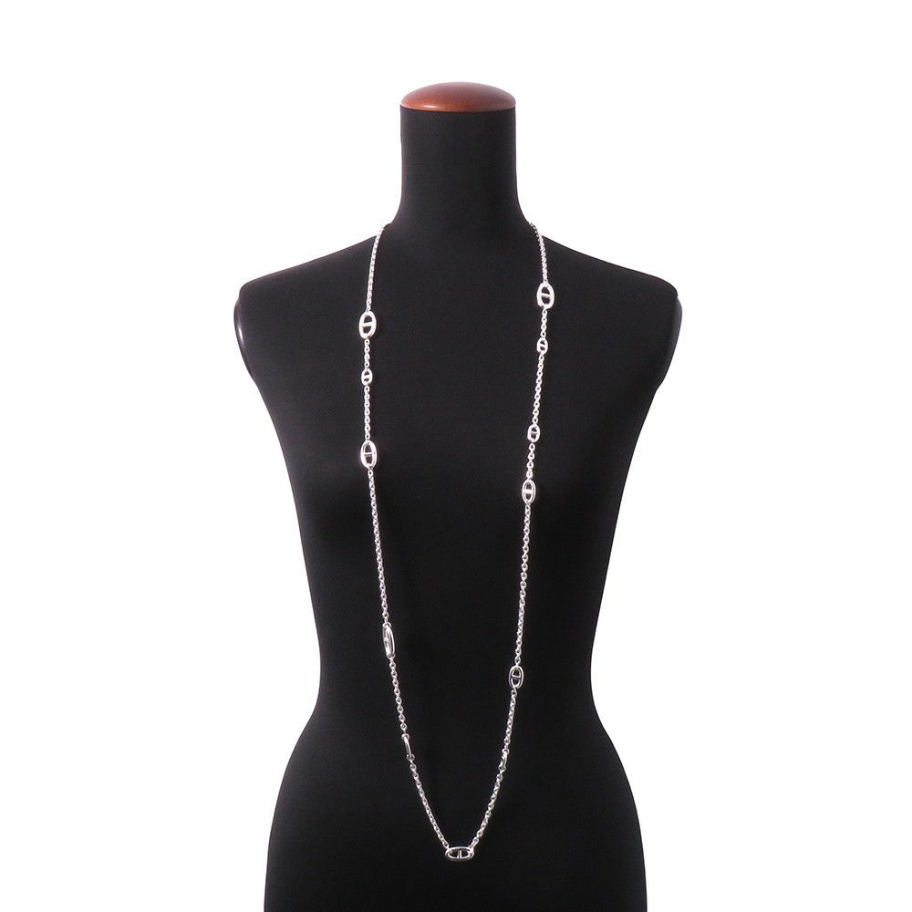 エルメス ネックレス シェーヌダンクル ファランドール120 SV925シルバー HERMES ロングネックレス ジュエリー