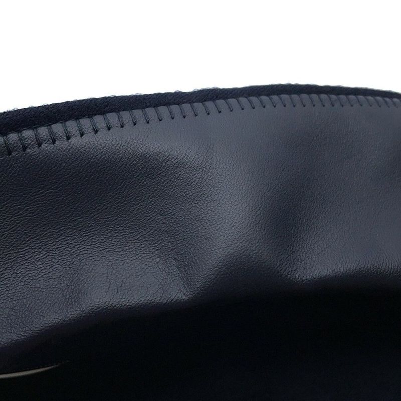 エルメス コート ソフトティルト レザーミックス カシミヤ シルク レディースサイズ38 HERMES 黒