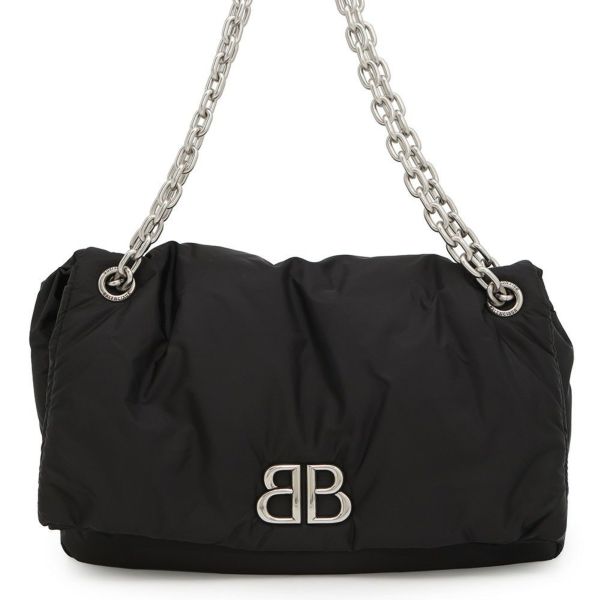 バレンシアガ チェーンショルダーバッグ モナコ ミディアム ナイロン 765945 BALENCIAGA バッグ 黒