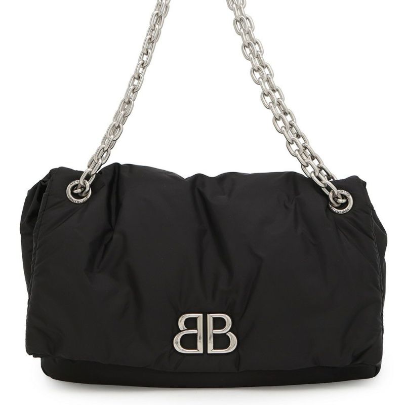 バレンシアガ チェーンショルダーバッグ モナコ ミディアム ナイロン 765945 BALENCIAGA バッグ 黒