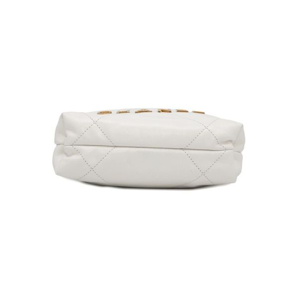 シャネル ハンドバッグ CHANEL 22 ミニ ココマーク シャイニーカーフレザー AS3980 CHANEL 2wayショルダーバッグ 白