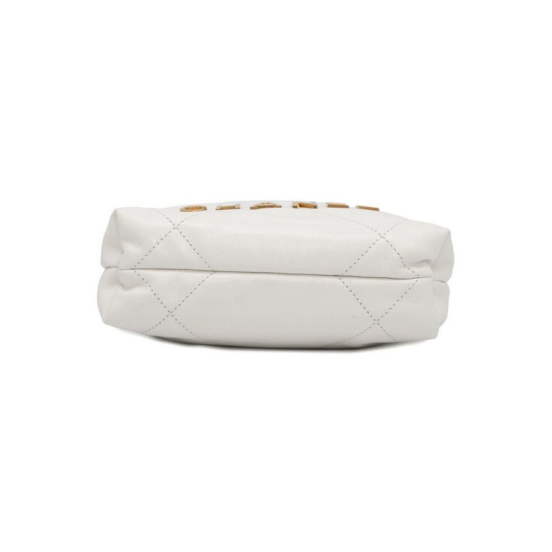 シャネル ハンドバッグ CHANEL 22 ミニ ココマーク シャイニーカーフレザー AS3980 CHANEL 2wayショルダーバッグ 白