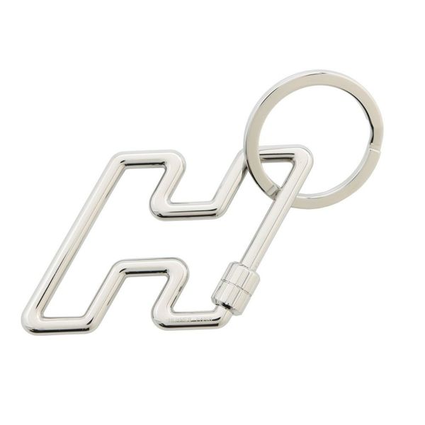 エルメス キーホルダー H・トゥ・スピード シルバー金具 HERMES キーリング