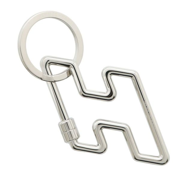 エルメス キーホルダー H・トゥ・スピード シルバー金具 HERMES キーリング