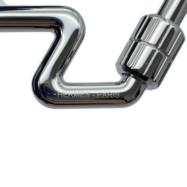 エルメス キーホルダー H・トゥ・スピード シルバー金具 HERMES キーリング