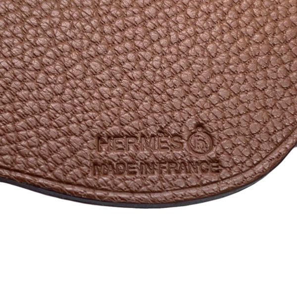 エルメス チャーム プティアッシュ テリア マグノリア/ブラウン シェブルミゾル/トゴ HERMES シェーブル