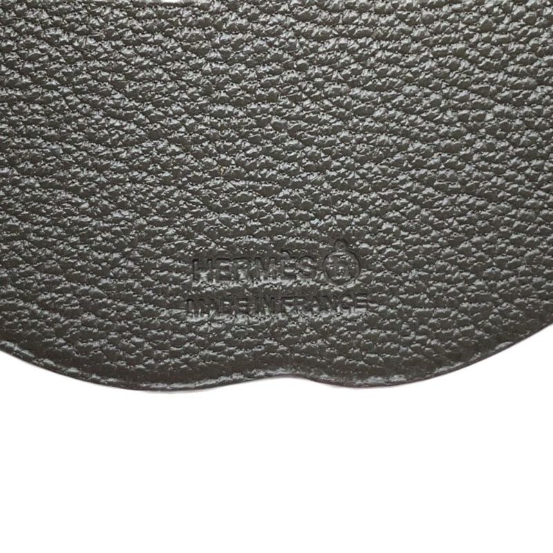 エルメス チャーム プティアッシュ りんご ルージュトマト/ブラウン シェブルミゾル/トゴ HERMES シェーブル アップル