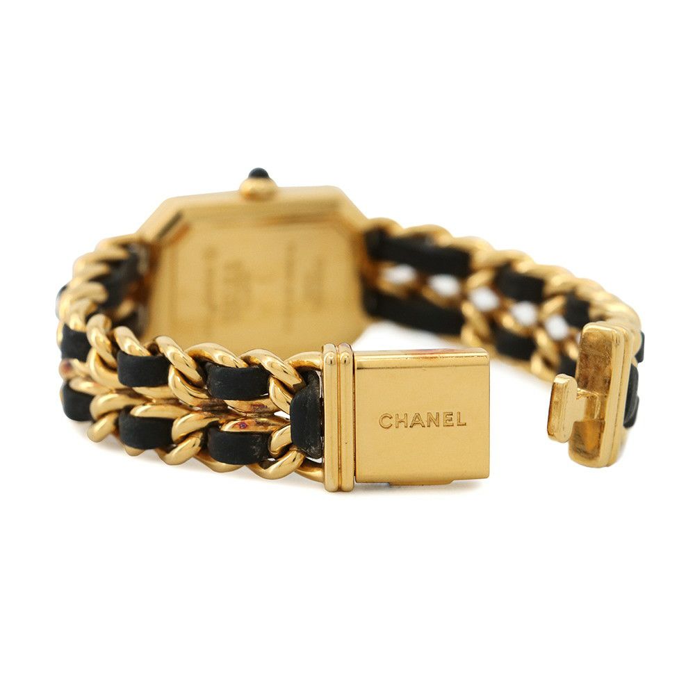 シャネル プルミエール M H0001 CHANEL 腕時計 黒文字盤 クォーツ