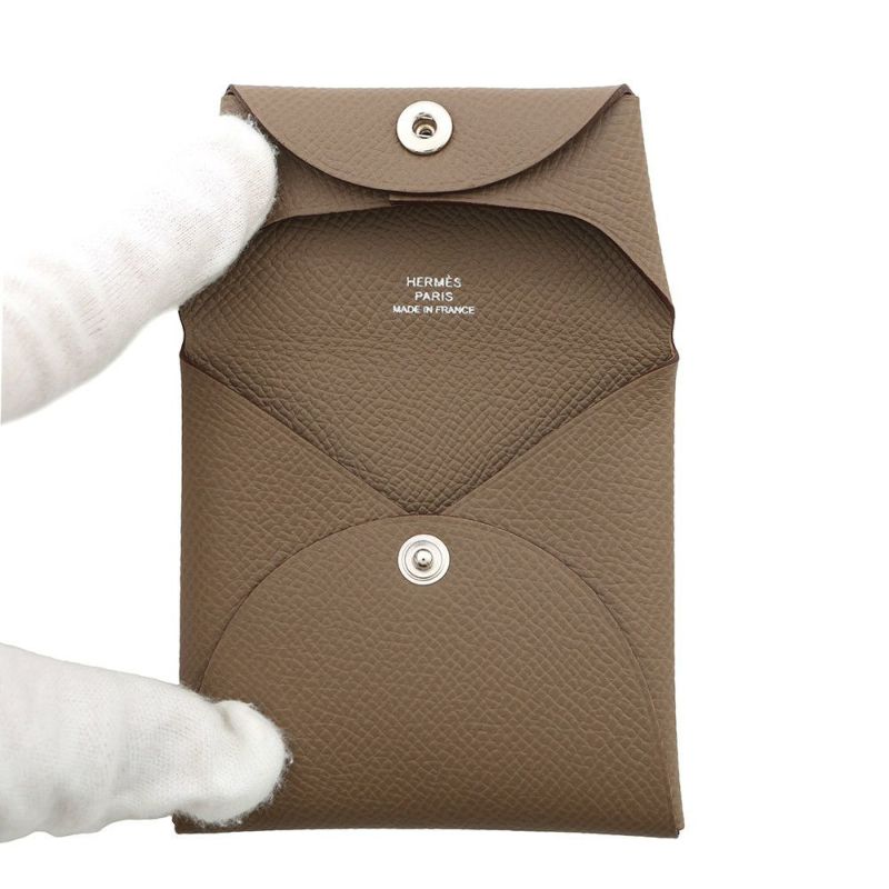 エルメス コインケース バスティア エトゥープ エプソン B刻印 HERMES 財布