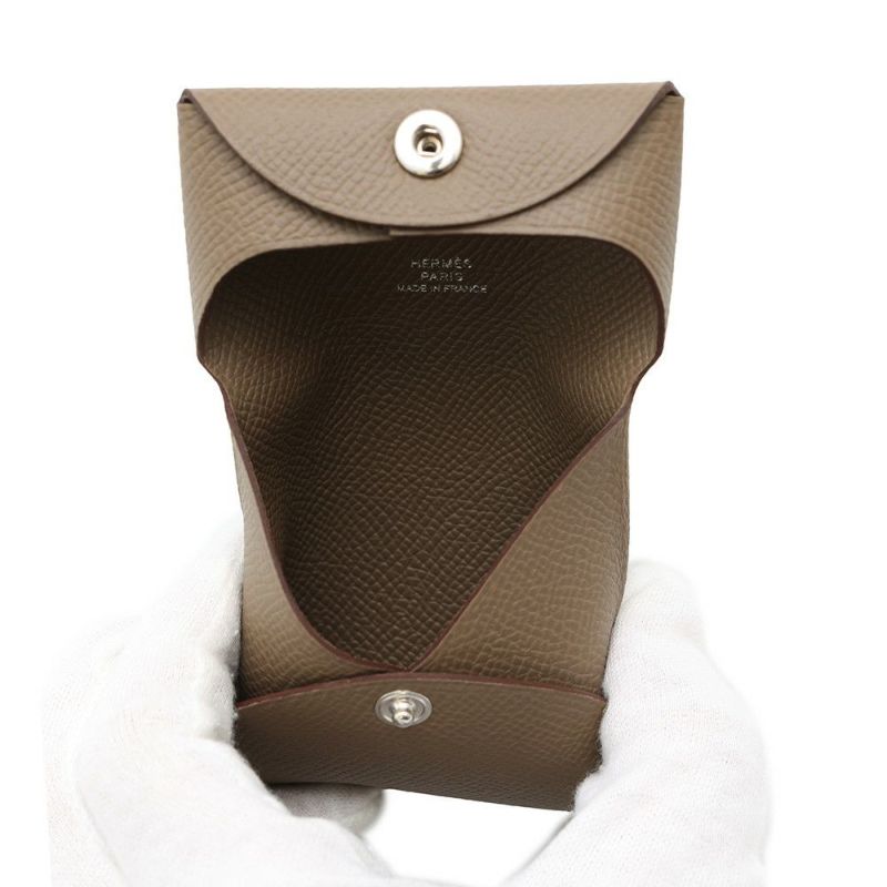 エルメス コインケース バスティア エトゥープ エプソン B刻印 HERMES 財布