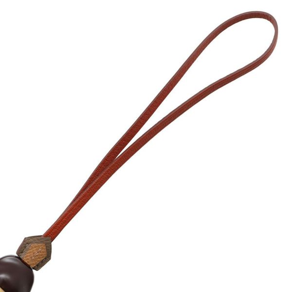 エルメス バッグチャーム 花火師 Artificier キュイーブル/オレンジ エプソン/シェブルミゾル K刻印