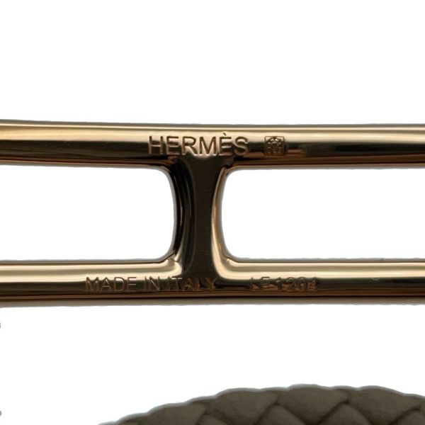 エルメス ブレスレット ルリ ドゥブルトゥール エトゥープ/ピンクゴールド金具 スイフト サイズT3