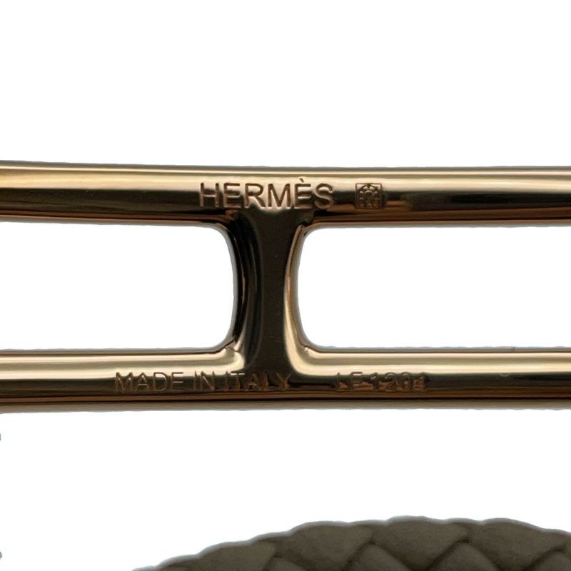 エルメス ブレスレット ルリ ドゥブルトゥール エトゥープ/ピンクゴールド金具 スイフト サイズT3