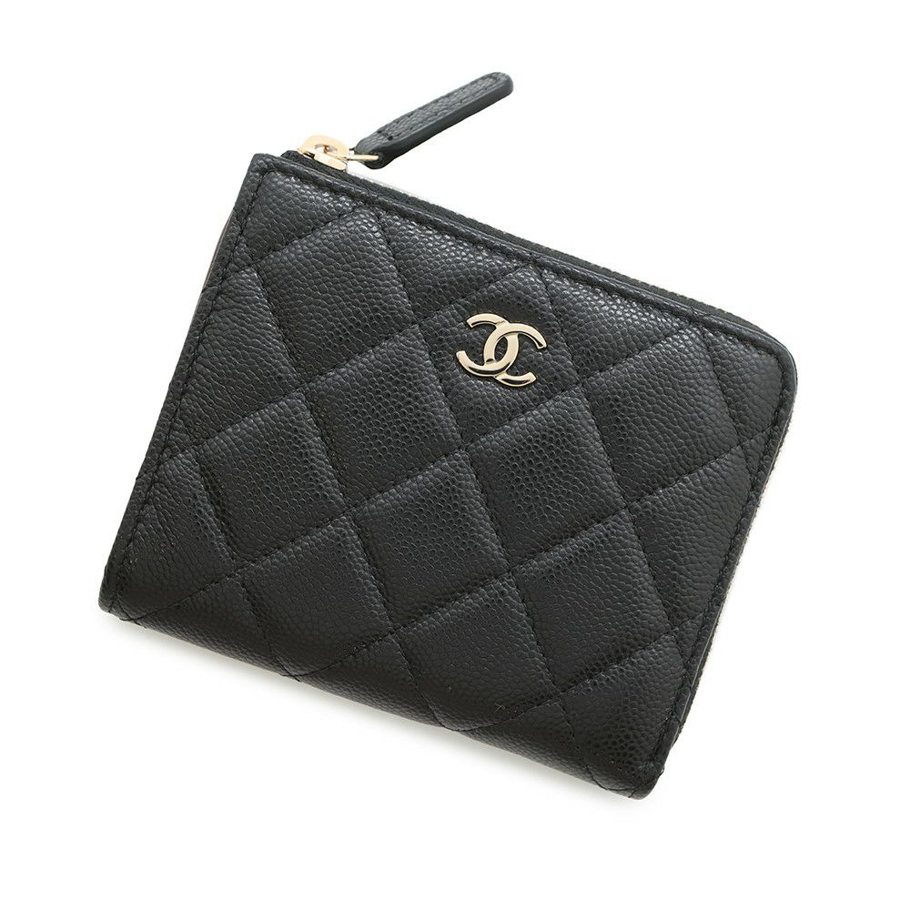 シャネル 二つ折り財布 マトラッセ スモールウォレット ココマーク  