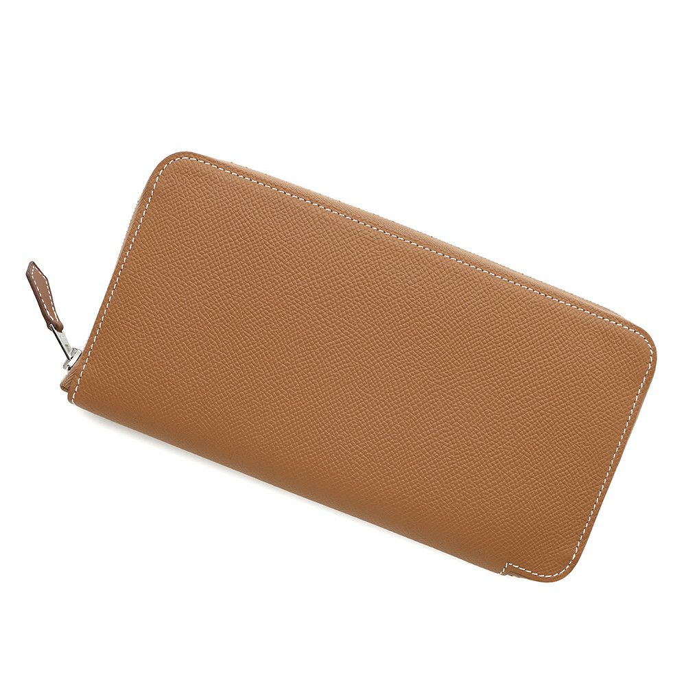 エルメス 長財布 アザップロング シルクイン ゴールド/シルバー金具 エプソン K刻印 HERMES 財布