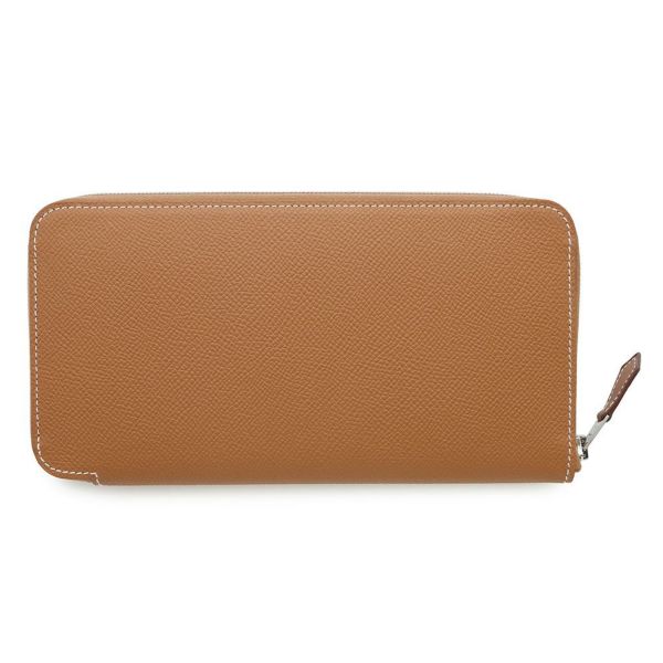 エルメス 長財布 アザップロング シルクイン ゴールド/シルバー金具 エプソン K刻印 HERMES 財布