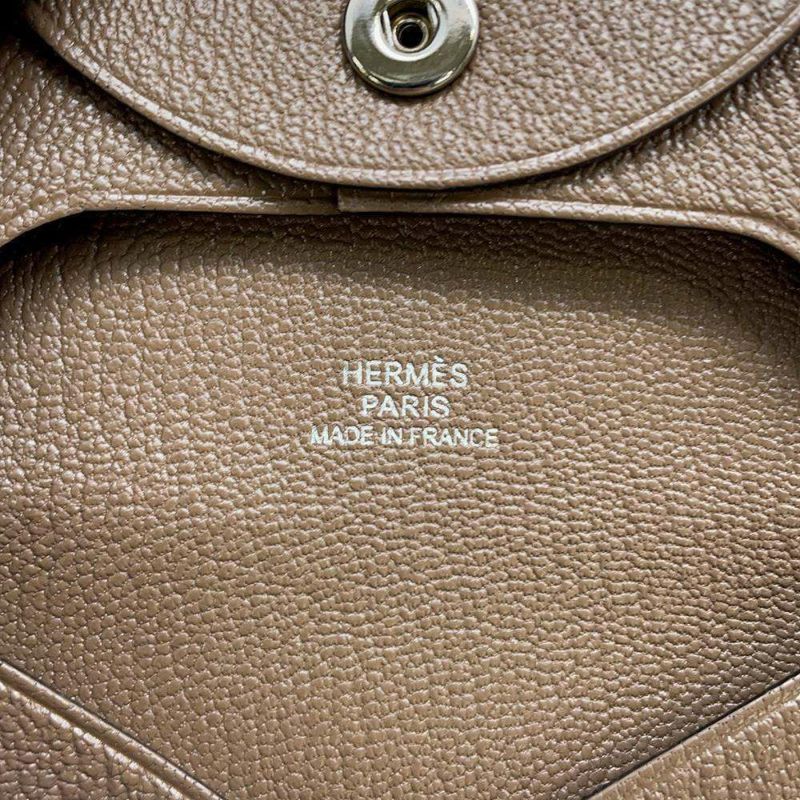 エルメス コインケース バスティア エトゥープ シェブルミゾル X刻印 財布